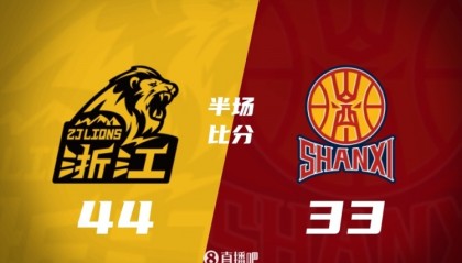 九游官网-抢三大战广厦半场领先山西11分 布朗15分 孙铭徽复出2+2
